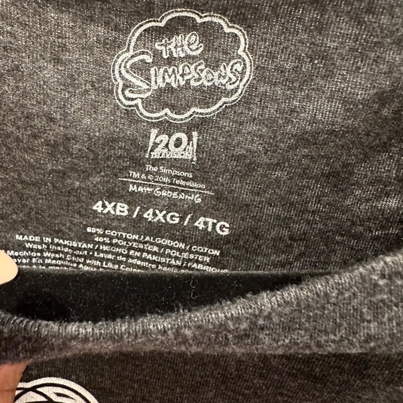 HOMER SIMPSON THE SIMPSONS Graphic Character T-Shirt Size 4XL - Picture 3 of 3